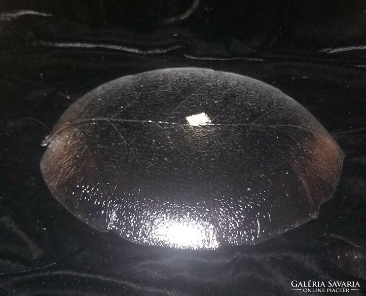 Arcoroc france French glass bowl plate leaf shape 24 cm