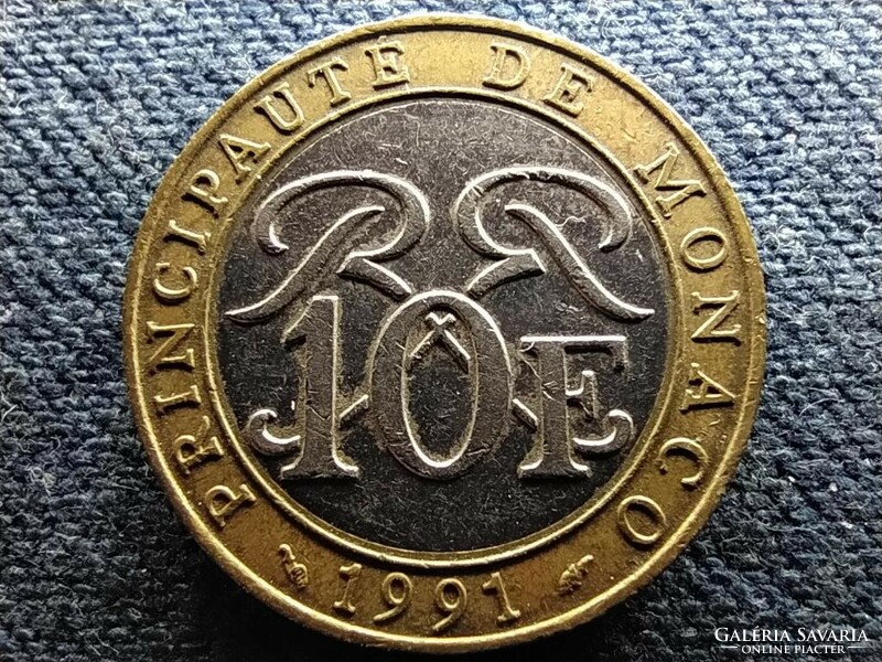 Monaco iii. Rainier (1949-2005) 10 francs 1991 (id67744)