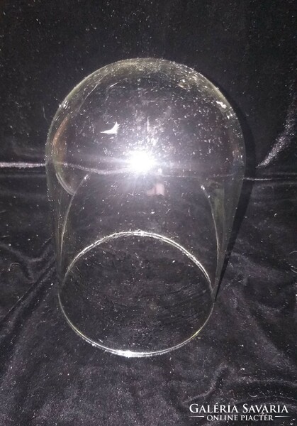 Üveg búra órafedő szoborfedő kandallóra asztali órá alkatrész 15 cm