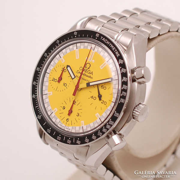 Omega speedmaster michael schumacher jordan grand prix yellow automatic watch