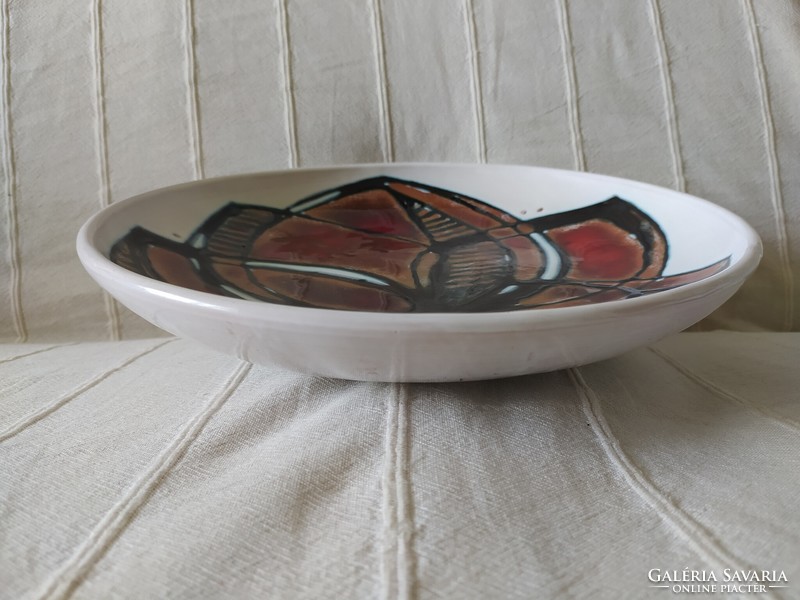Applied art decorative bowl - large size, collector's item, marked, signed, flawless, 32 cm