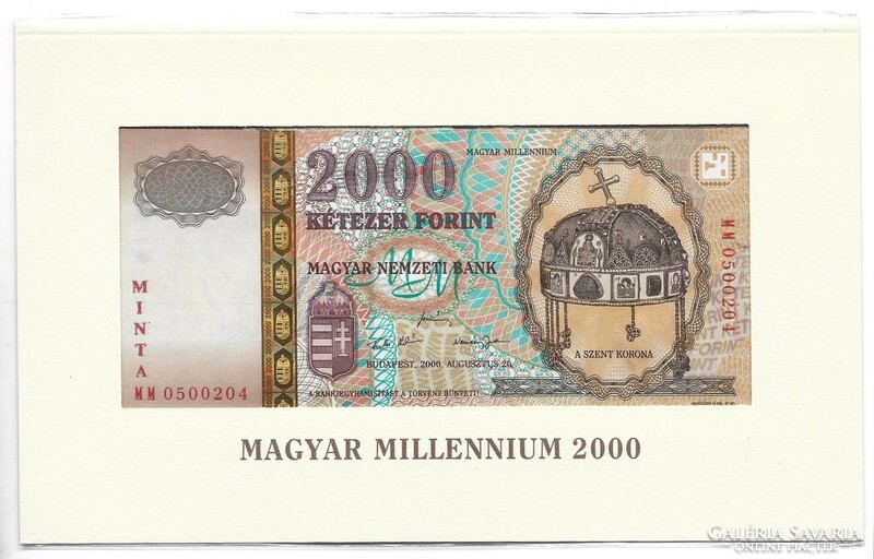 MILLENNIUM 2000 MINTA 2000 forint UNC Nagyon ritka