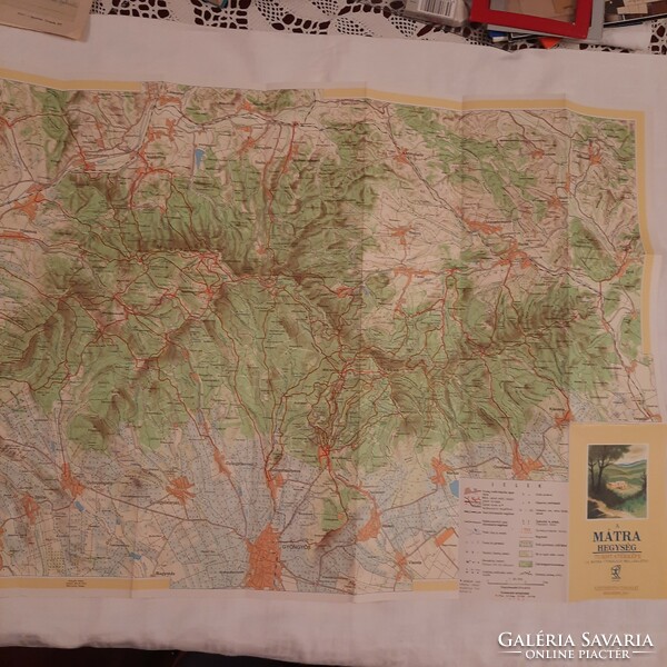 Fehér Miklós: Mátra útikalauz +melléklet: 69 x 47 cm Mátra hegység térkép   1969