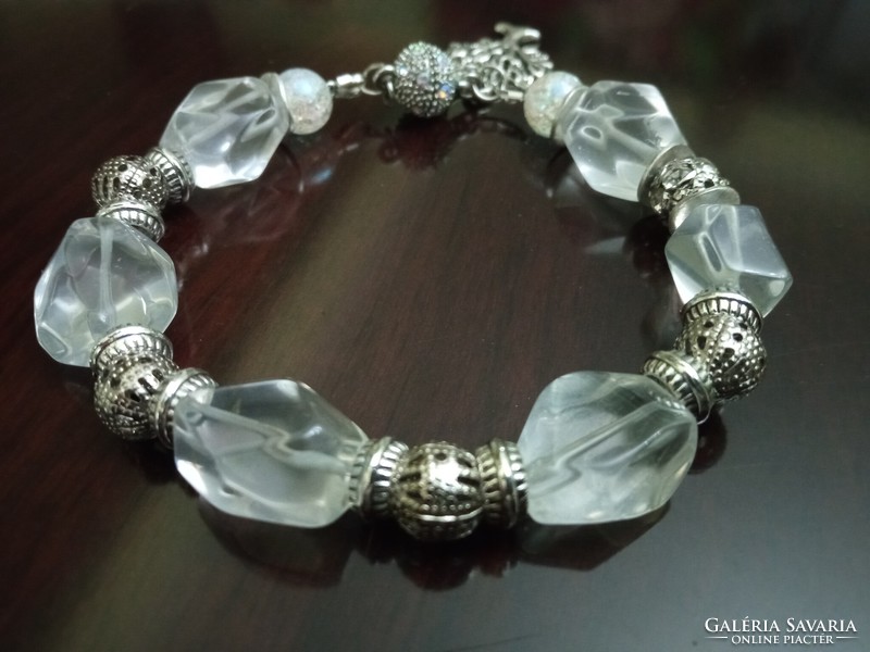 Semi-precious stone bracelet - rock crystal
