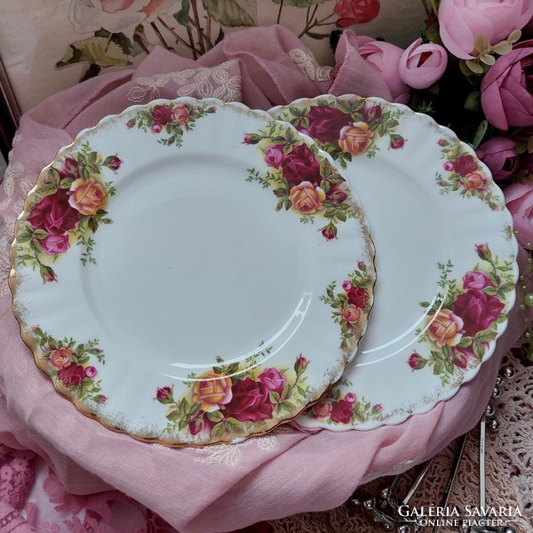 Royal albert old country rose cake plate 3 pcs