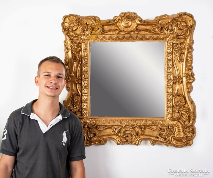 Gold-plated Baroque style mirror