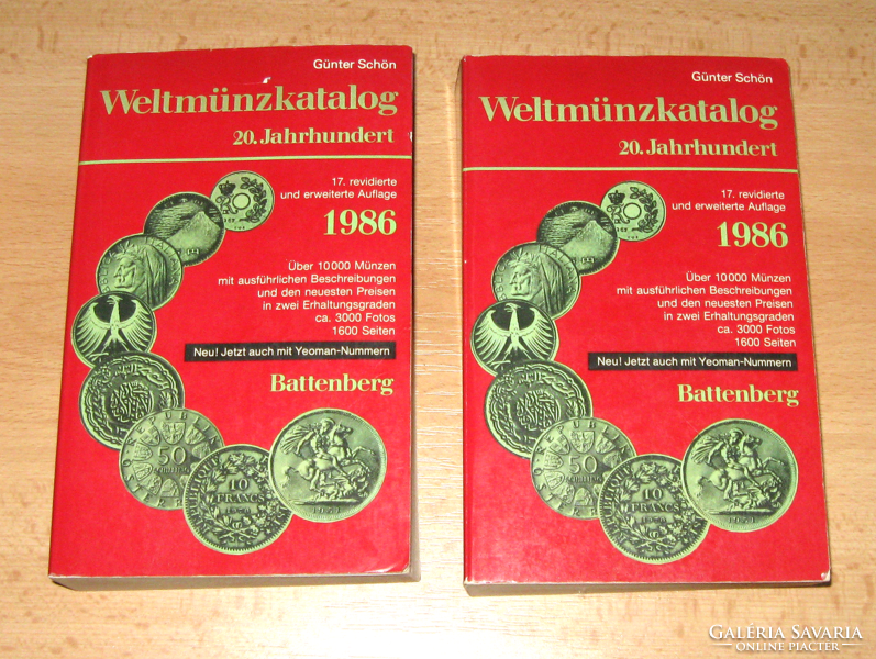 Weltmünzkatalog 20.Jahrhundert I-II. Kötet, 1986 - NEMZETKÖZI ÉRMEKATALÓGUS -20. SZÁZAD  I-II. 1986,