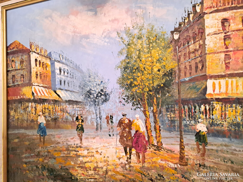 Street detail. An atmospheric painting