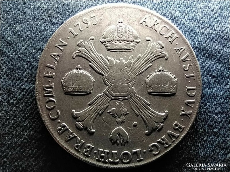Austria Austria-Netherlands (Belgium) .873 Silver 1 crown collar 1793 m (id60709)