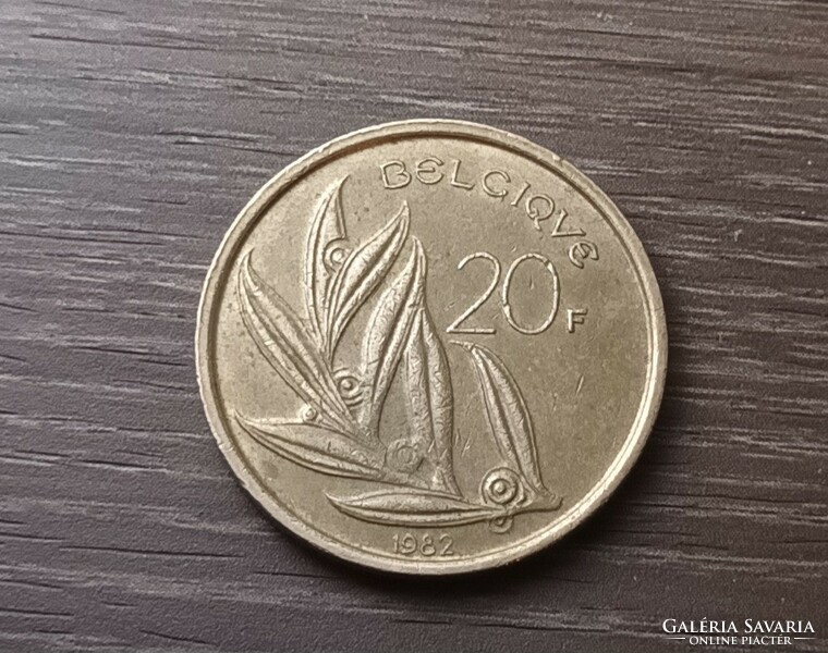 20 Francs, Belgium 1982