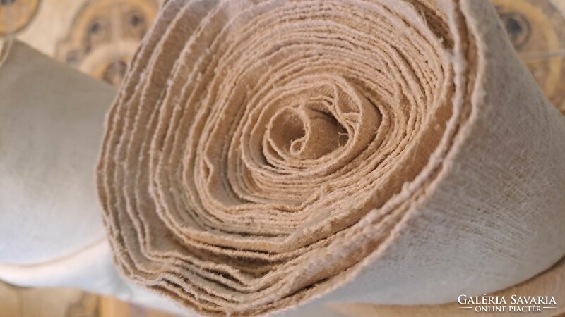 Natural home-woven linen material in meters