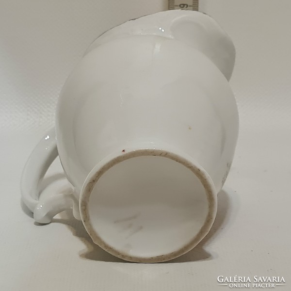 Színes virágmintás porcelán tejszín kiöntő (2628)