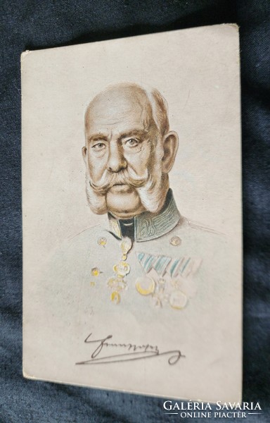 1917 Franz Josef Habsburg, King of Hungary, original contemporary photo - sheet image