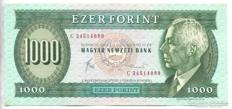 1000 forint 1983 "C" 3.