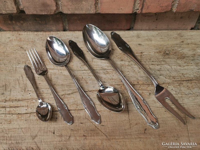 Art Nouveau style antique silver cutlery set