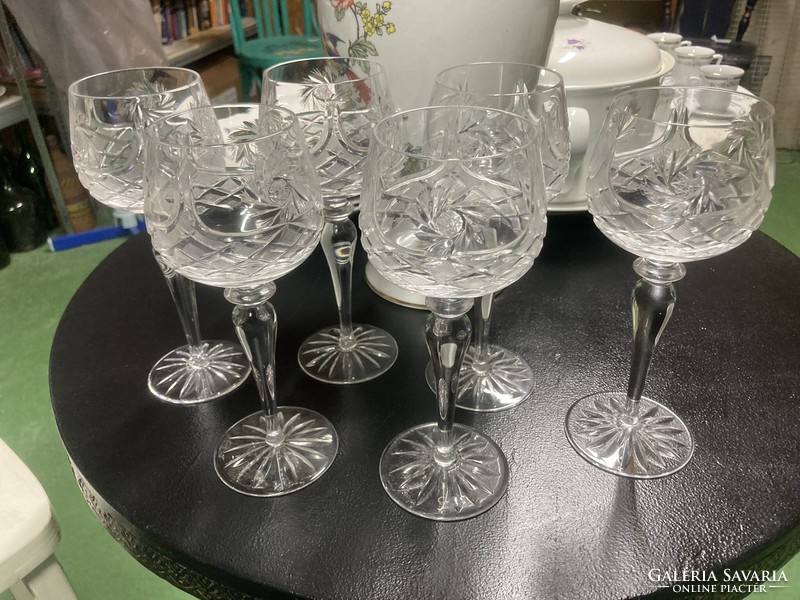 Crystal wine glass