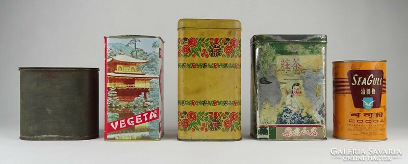1N105 old and antique metal box tin box 5 pieces