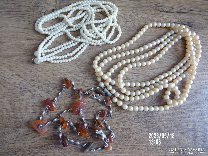 1 Amber - 2 Tekla necklaces