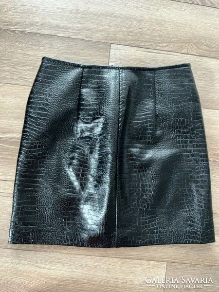 Bershka skirt with crocodile skin pattern