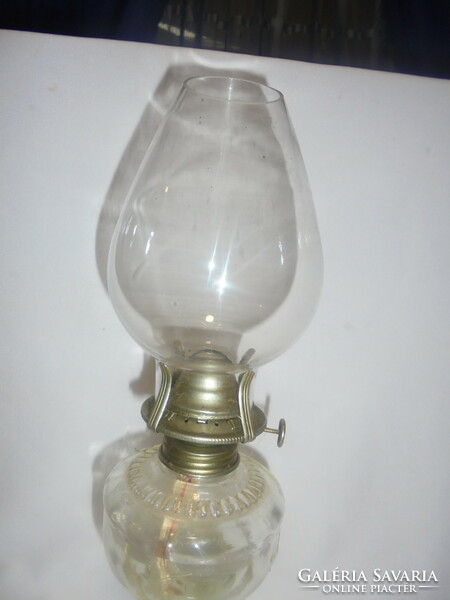 Üveg petróleum lámpa, asztali lámpa