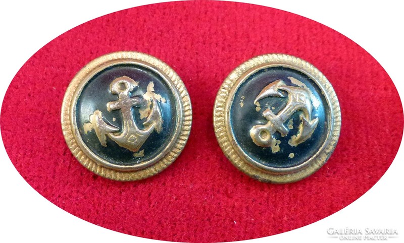 Military sailor uniform buttons 2 pcs. N23