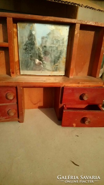 Old doll's wooden cabinet