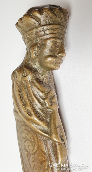 Antik figurális bronz markolat