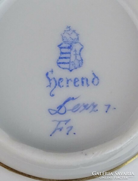 0V662 Antik Herendi porcelán teáscsésze 3 db 1920