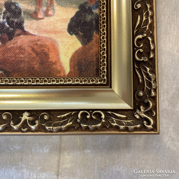 Antique gilded picture frame