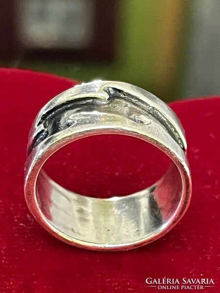 Solid silver ring