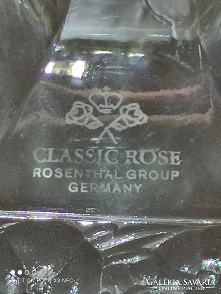 Rosenthal Classic Rose jelzett kristály üveg pohár készlet 6 darab rózsa talp akciós ár!