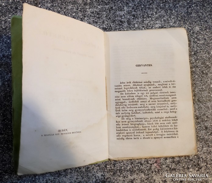 Cervantes, miguel de: the generous lover. 1843. First edition in Hungarian