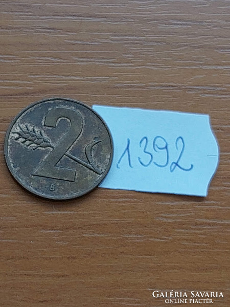 SVÁJC 2 RAPPEN 1963 / B verdejel (Bern), BRONZ  1392