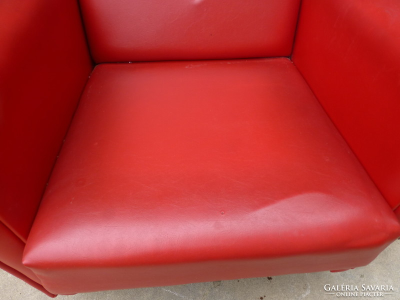 Gyönyörű piros,art deco guruló fotel II.
