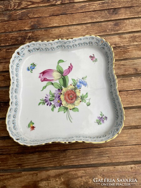 Herend porcelain bowl with tulips