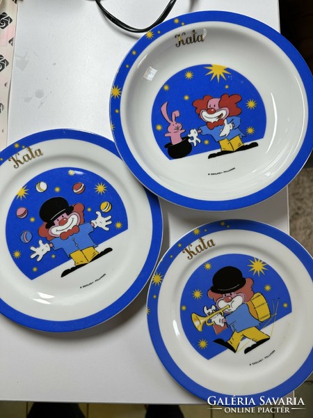 Rare Zsolnay fairy-tale kata and Dora inscription plates! Anniversary edition!