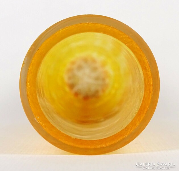 Marked 1N478 frame orange iridescent veil glass vase fiber vase 25 cm