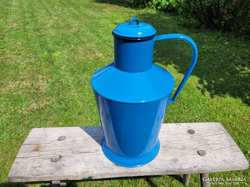 Old but new blue enamel water jug enameled 7 l iron jug vintage water jug