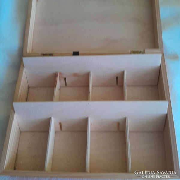 Wooden box with tea filter