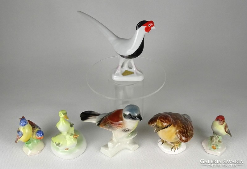 1N108 old porcelain and ceramic animal figures pack of 6 pieces