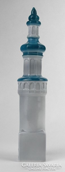 1N479 old marked Zsolnay porcelain tower 