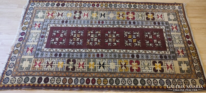 Antik Kézi csomózású Kazak Perzsa szőnyeg