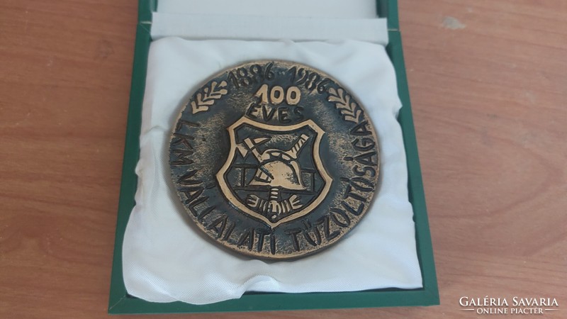 (K) lkm 100 years old company fire department bronze plaque