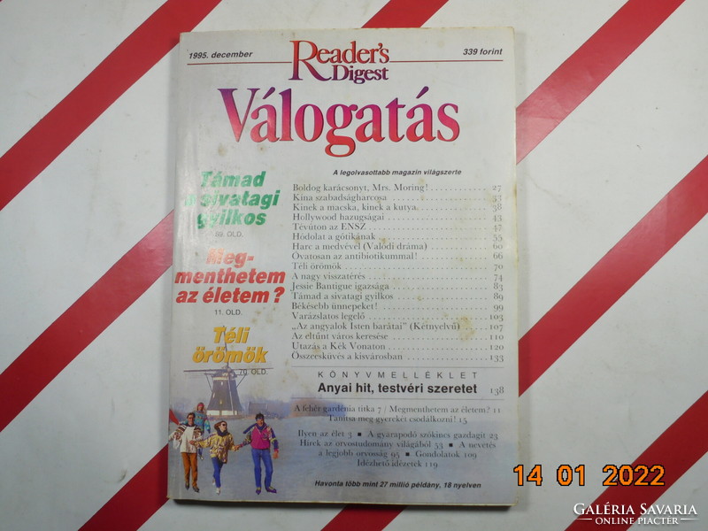 Régi retro Reader's Digest Válogatás újság magazin 1995. december - Ajándékba születésnapra