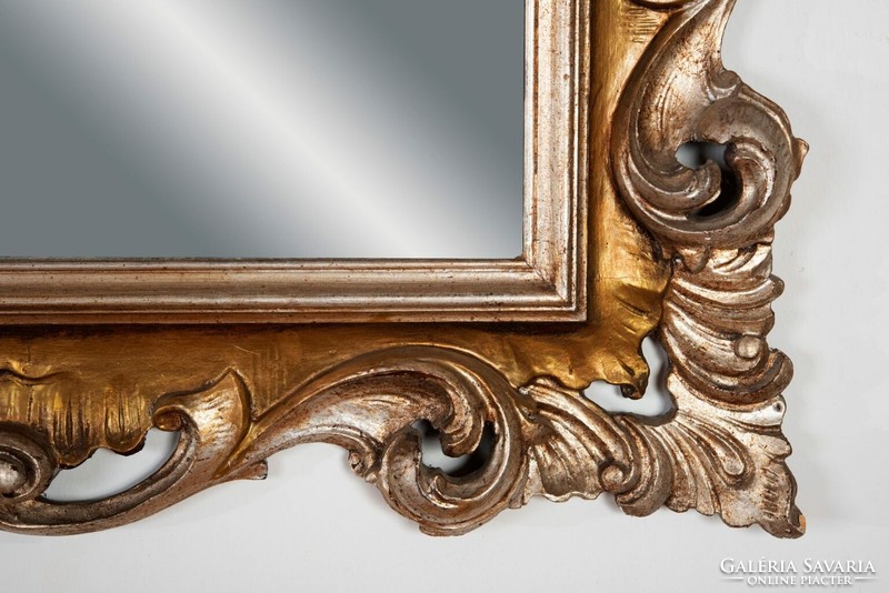 Florentine style mirror - gold and silver plated