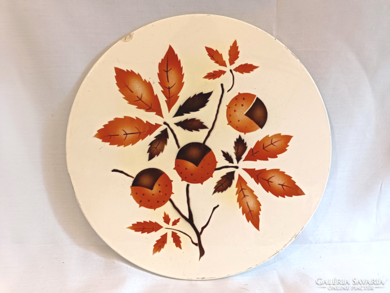 Chestnut earthenware pot coaster, cake plate