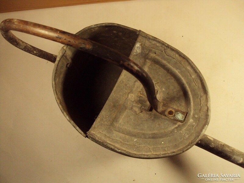 Antique galvanized tin metal jug flower sprinkler