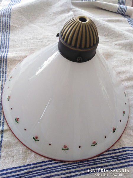 Traditional, glass hood with copper fittings