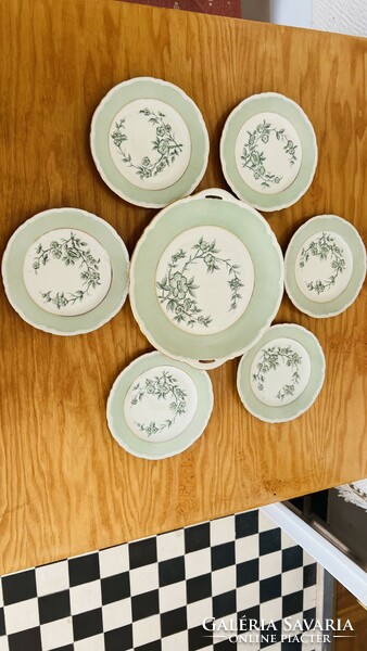 Epiag df magic hand-painted 1 large 6 small plates