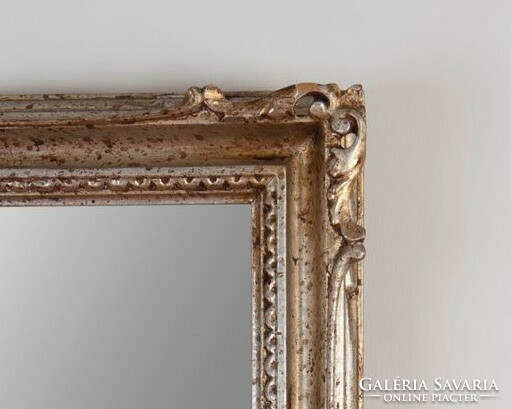 Francia stílusú tükör ezüst színű keretben